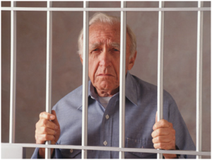 Picture of a person behind the bars
